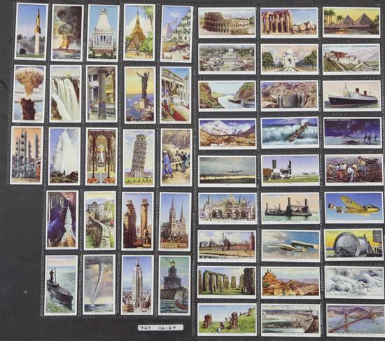 A folio album of cigarette cards on the theme of Views, Landmarks and Famous Buildings,